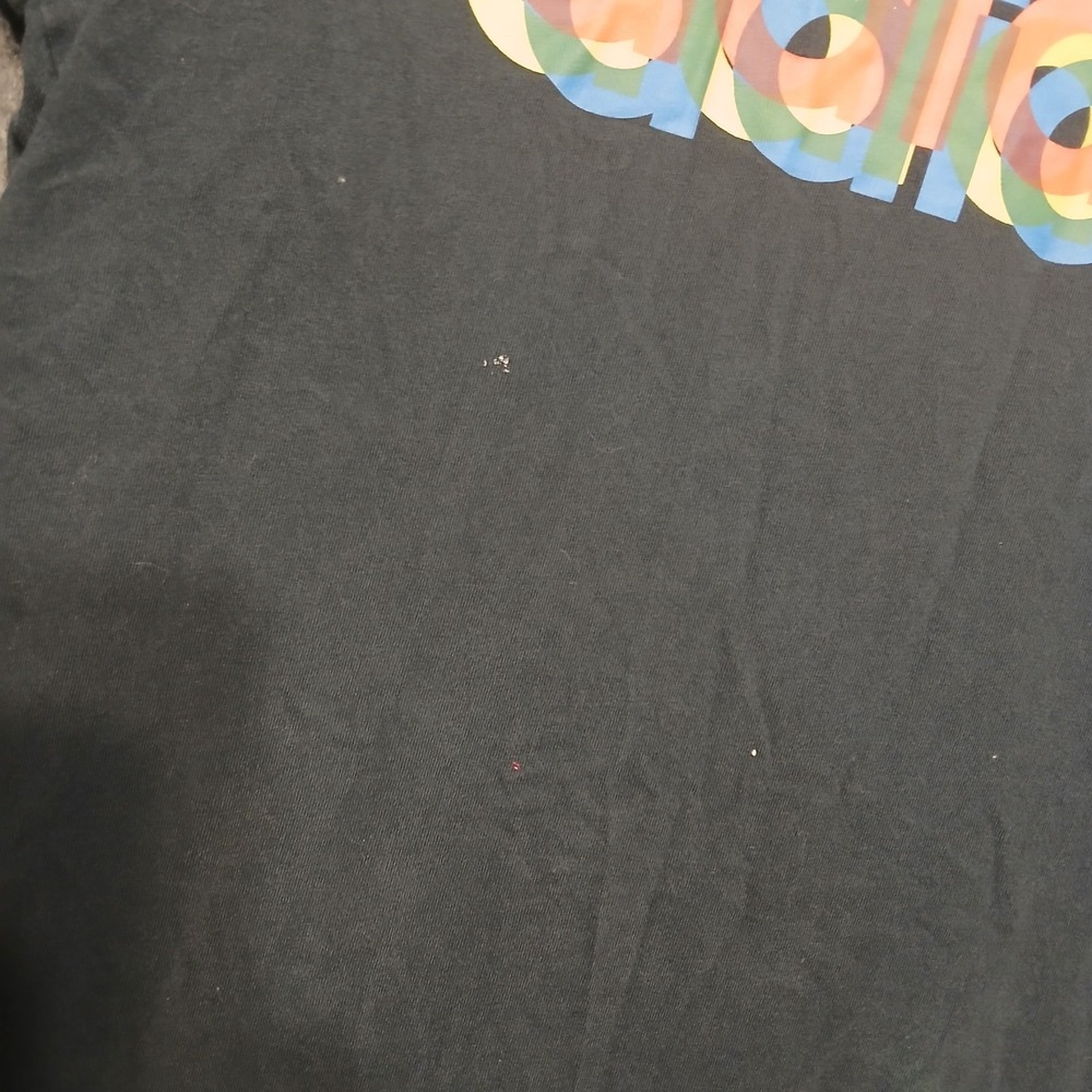 adidas Men's Black Multicolor Logo Graphic Crew Neck Short Sleeve T-Shirt Size M - Picture 3 of 6